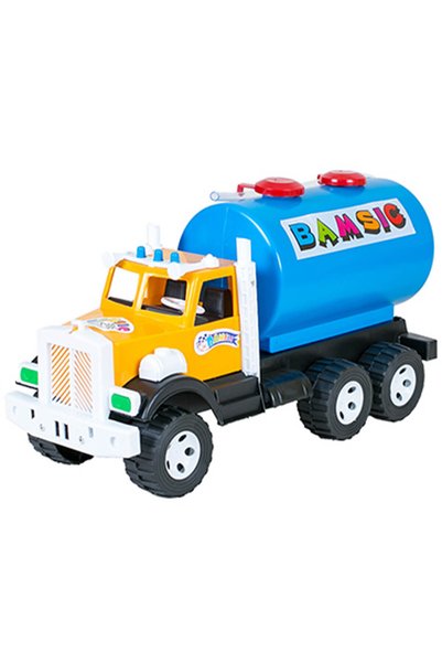 Bamsic Camion cisternă de apă Bamsic, 3 culori, 43 cm