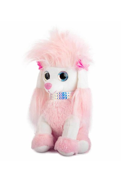 Amek Toys Cățel pudel de pluș cu zgardă 38 cm Amek Toys, 2 culori - Verde