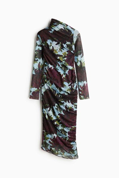 H&M Asymmetric mesh dress