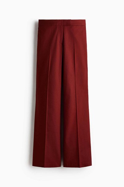 H&M Linen-blend tailored trousers