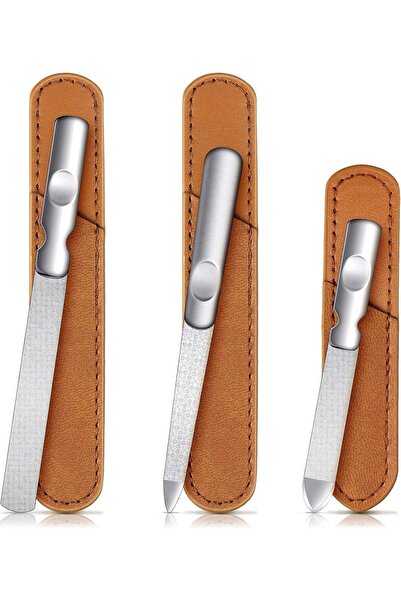 Arabest 3Pcs Stainless Steel Nail Files, Double Sided Manicure Pedicure Tools...