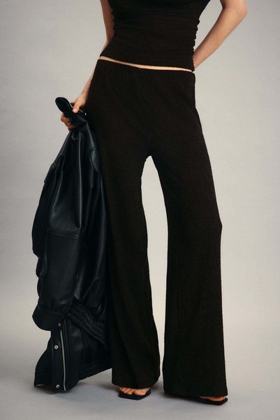 H&M Crinkled pull-on trousers