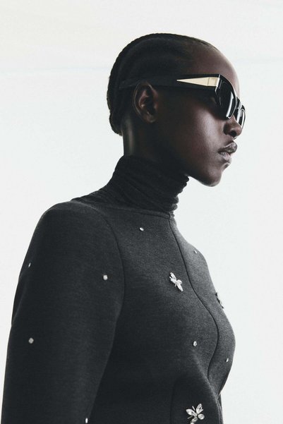 H&M Rhinestone-embellished scuba dress