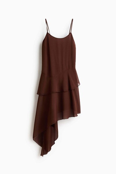 H&M Asymmetric chiffon dress