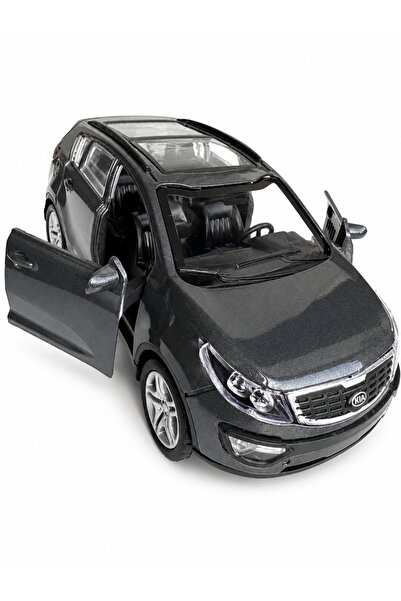 farddad Kia Sportage Antrasit Metal Oyuncak Araba, Açılır Kapılı Gerçekçi SUV...