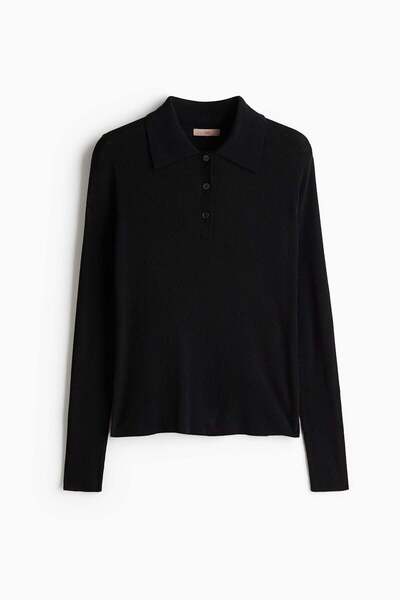 H&M Rib-knit polo shirt