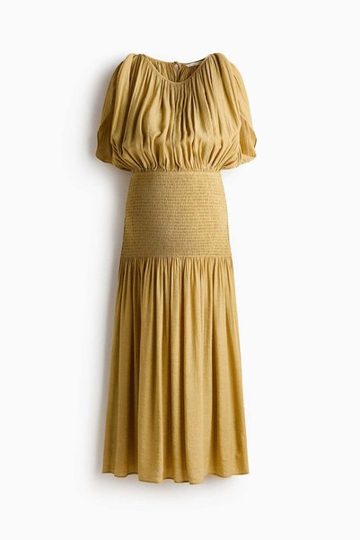 H&M MAMA Smocked cape-detail nursing dress