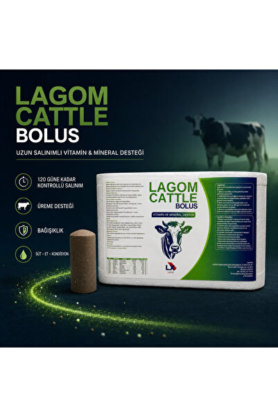 LGMX BOLUS Lagom Cattle Bolus Uzun Salınımlı Vitamin ve Mineral Desteği 40 ad...