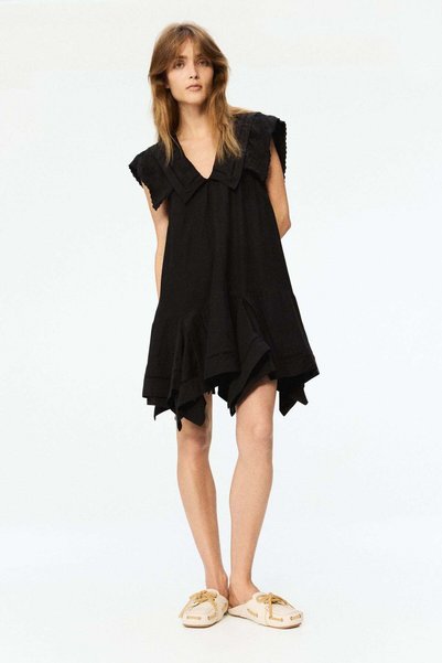 H&M Sailor-collared broderie anglaise dress