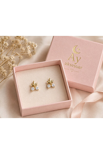 XUPING JEWELRY Xuping Çocuk küpesi kirazlı antialerjik