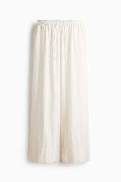 H&M Wide linen-blend trousers