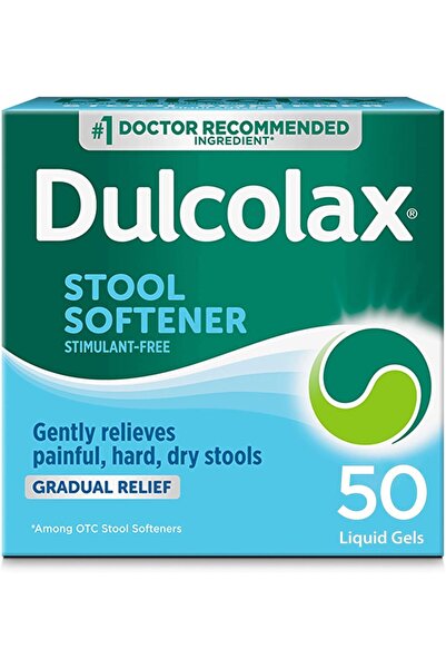 Dulcolax Stool Softener Laxative Liquid Gel Capsules, 50-Count | Gentle relie...