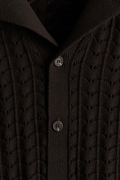 H&M Relaxed Fit Pointelle-knit resort shirt