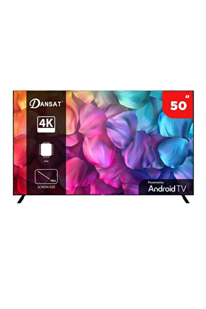 Dansat 50" Smart 4K Frameless Tv Dtd50Bu Black