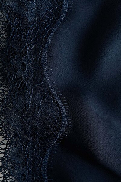 H&M Lace-trimmed open-back dress