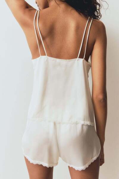 H&M Lace-trimmed satin pyjamas