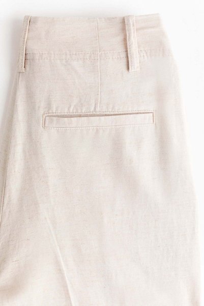 H&M Tapered linen-blend trousers