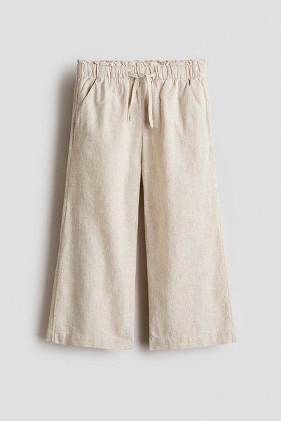 H&M Linen-blend drawstring trousers