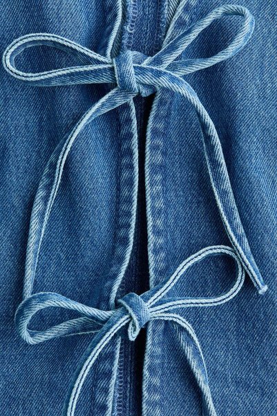 H&M Tie-front denim waistcoat