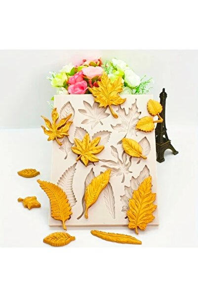 morlalem m 12 Different Leaf Set in One Mold Silicone Mold K-1615, Polyester ...