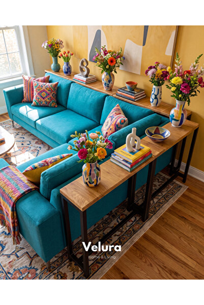 Velura Home & Living Berg Seperatör & Koltuk Arkası Dresuar & Çiçeklik - Natu...