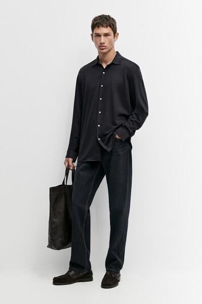 Massimo Dutti Pamuklu slim fit streç gömlek