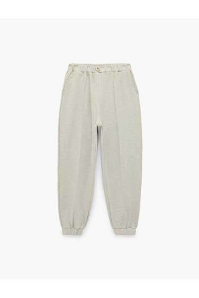 Koton Comfortable Fit, Elastic Waist, Buttoned Pockets, Pleated Jogger Sweatp...