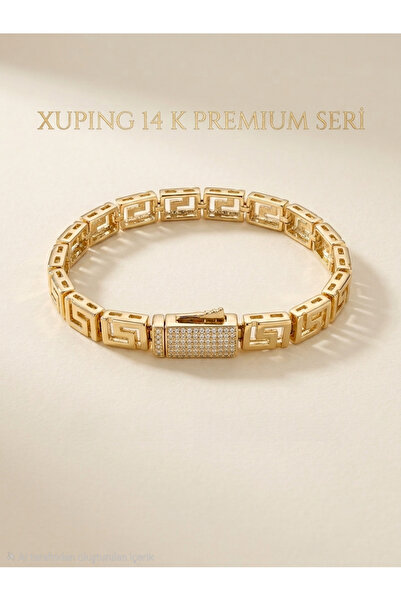 AG LUNERA Xuping 14K Gold Premium Seri Grek / Versa Model Zirkon Taşlı Kararm...