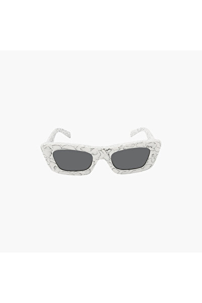 Prada Women Rectangle Grey Sunglasses | 13ZS