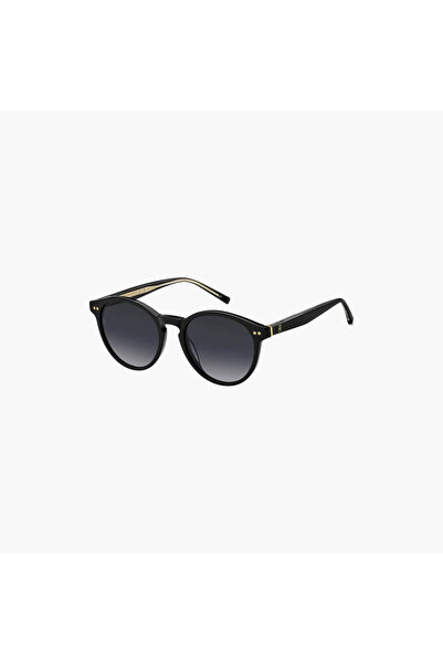 Tommy Hilfiger Women Round & Oval Black Sunglasses | TH 2159/S 807
