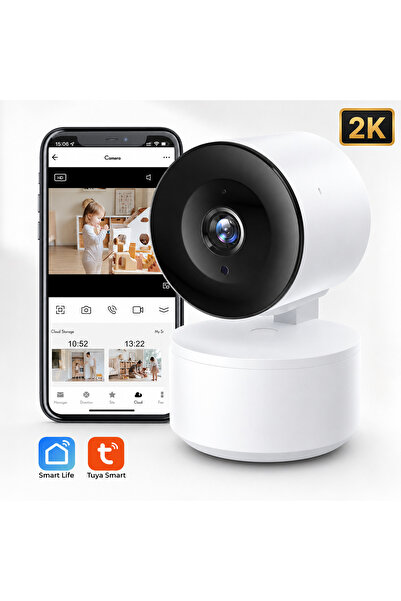 Gevys Camera supraveghere WiFi interior Gevys®, 2K Quad HD, rotatie 360°, nig...