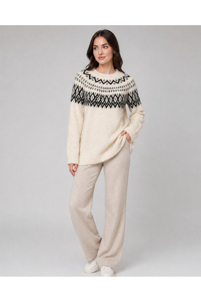 Aure Store Nordic Desenli Triko