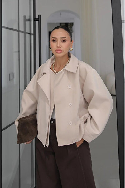 My Blog Stone Waist Elastic Allerli Crop Jacket - 4020