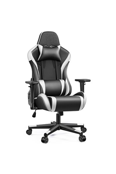GENERAL Scăun de Gaming Premium din Piele PU, Cadru din Oțel, Spătar Înclinab...