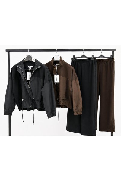 BY HUPE Modal Fabric Raincoat with Pockets, Slit Detail, Zipper Suit