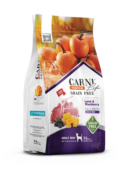 Carni Life Pumpkin Tahılsız Kuzu Etli & Böğürtlenli Adult Mini Yetişkin Köpek...