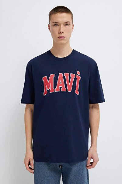 Mavi Logo Dark Navy Blue Men's T-Shirt M0611711-84371