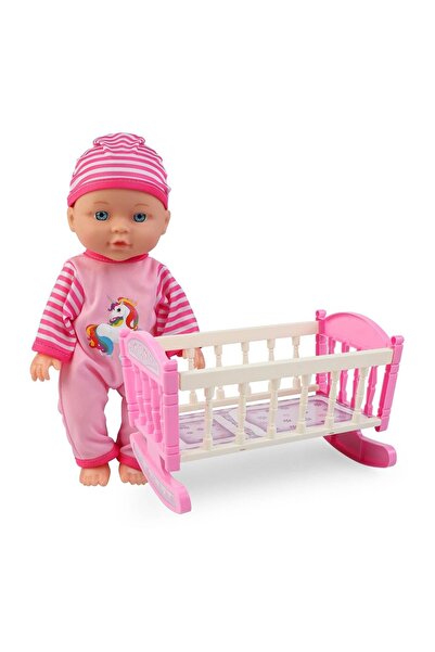 OEM Set Pătuț cu Păpușă Bebe, 30cm, Set Creativ pentru Îngrijire și Rol