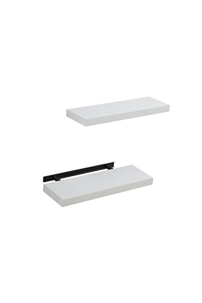 Arabest Wall Shelves Set of 2,590×180×38MM Wall‑Mount Wooden Storage Shelf wi...