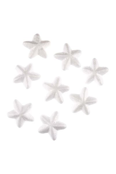 CATIANO Accesorii Decorative de Craciun Stele Albe din Spuma 5cm - 8buc
