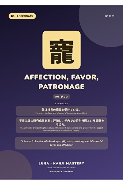 OEM Poster Infografic Kanji Afecțiune și Grație, Design Japonez, Carton 250g, A4