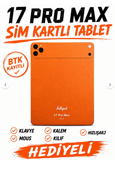 TEKNO 17 ProMax 1TB Hafıza 32GB Ram Tablet+Klavye+Mous+Kılıf+Kalem Hediyeli