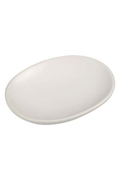 CATIANO Suport Sapun Ceramic Ecru Oval 12.5x9.5x2cm