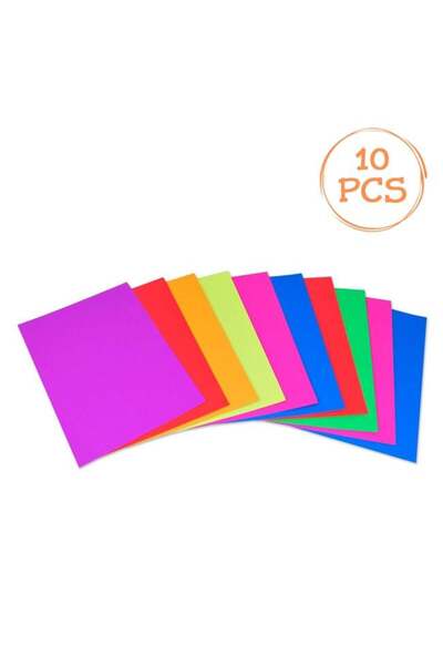 CATIANO Set Cartoane Colorate A4 Fluorescente pentru Creatii 220gsm - 10buc