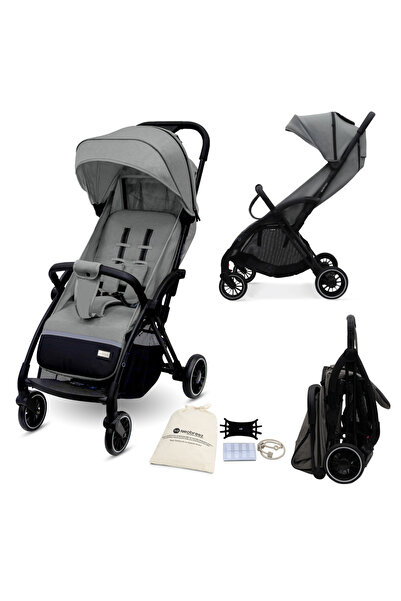 neobreez - Theta Auto Fold Compact Lightweight Travel Stroller - Grey