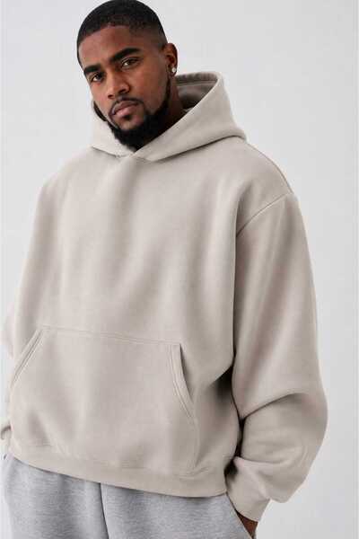 BENROMA 3 Yarn Combed Cotton Plus Size Unisex Sweatshirt Mw4