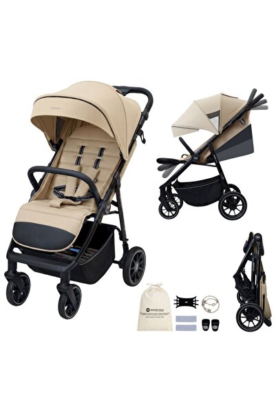 neobreez - Tetra Lightweight Pushchair Stroller W/ Cup Holder 0-4Yrs - Beige
