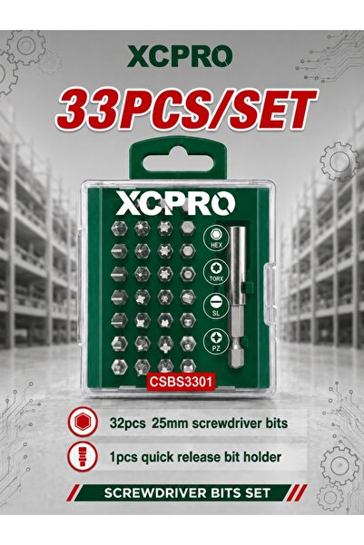 XCPRO Screwdriver Bit Set, Drill Bit Set, Impact Driver Bits - 33Pcs 25mm Mag...