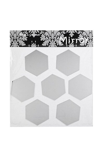 CATIANO Set Oglinzi Autocolante Acrilice Hexagonale 7x7cm - 7buc