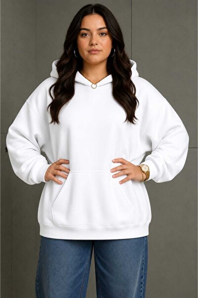 BENROMA 3 Yarn Combed Cotton Plus Size Unisex Sweatshirt Mw6